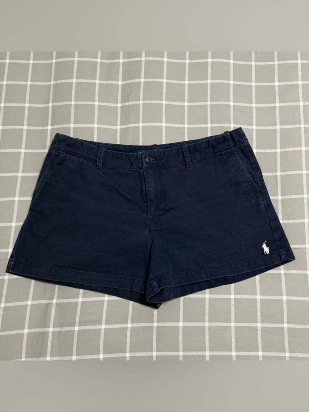 Polo Ralph Lauren Navy Chino Shorts Size 10 Embroidered Pony Preppy Classic